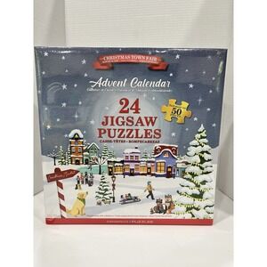 Eurographics Christmas‎ Town Fair Advent Calendar Jigsaw Puzzle 24 Puzzles